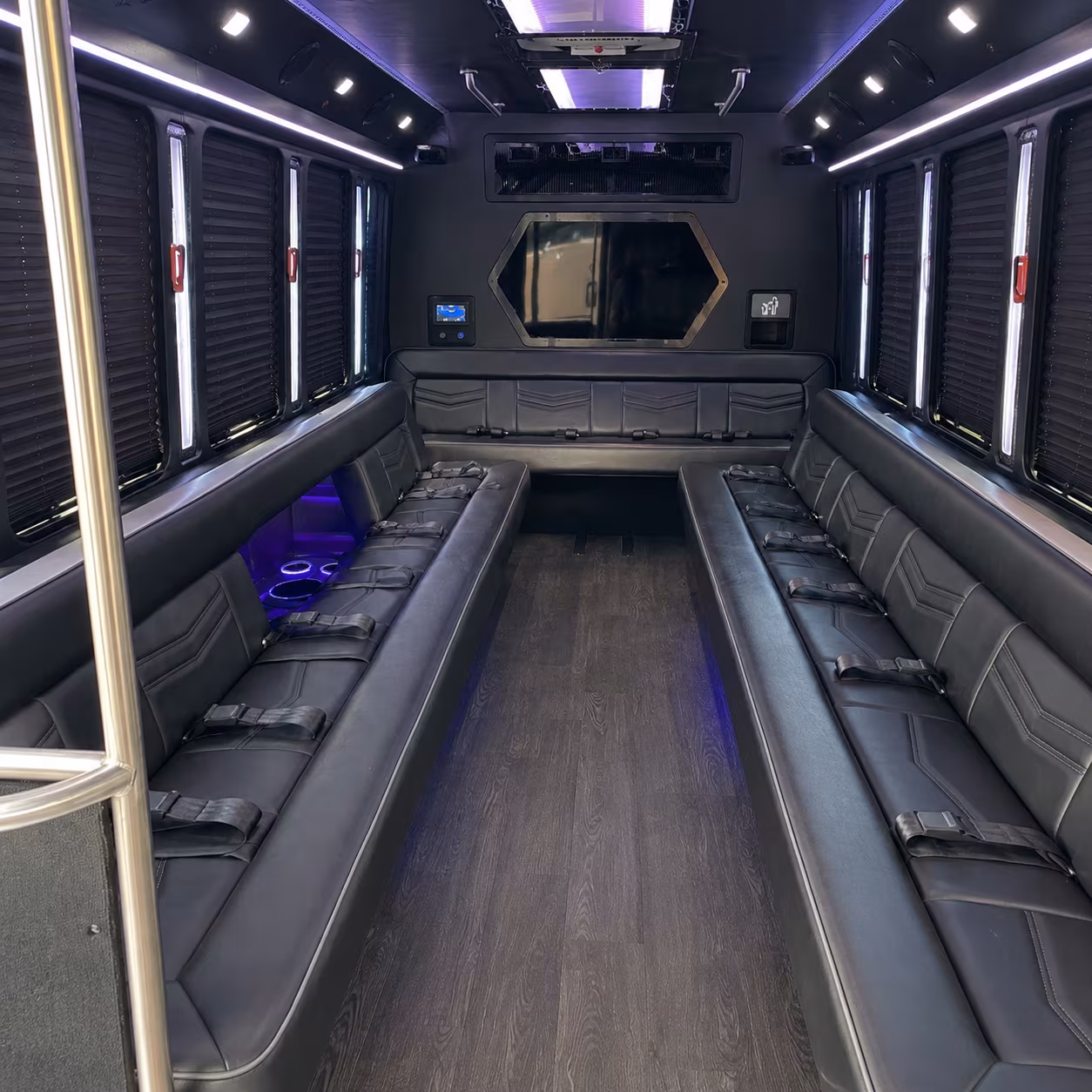 naples 18 passenger party bus interior