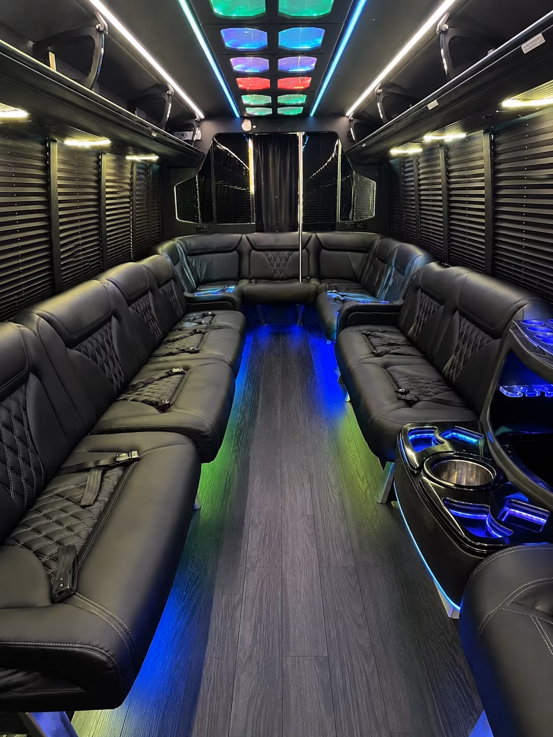 naples 20 passenger party bus interior