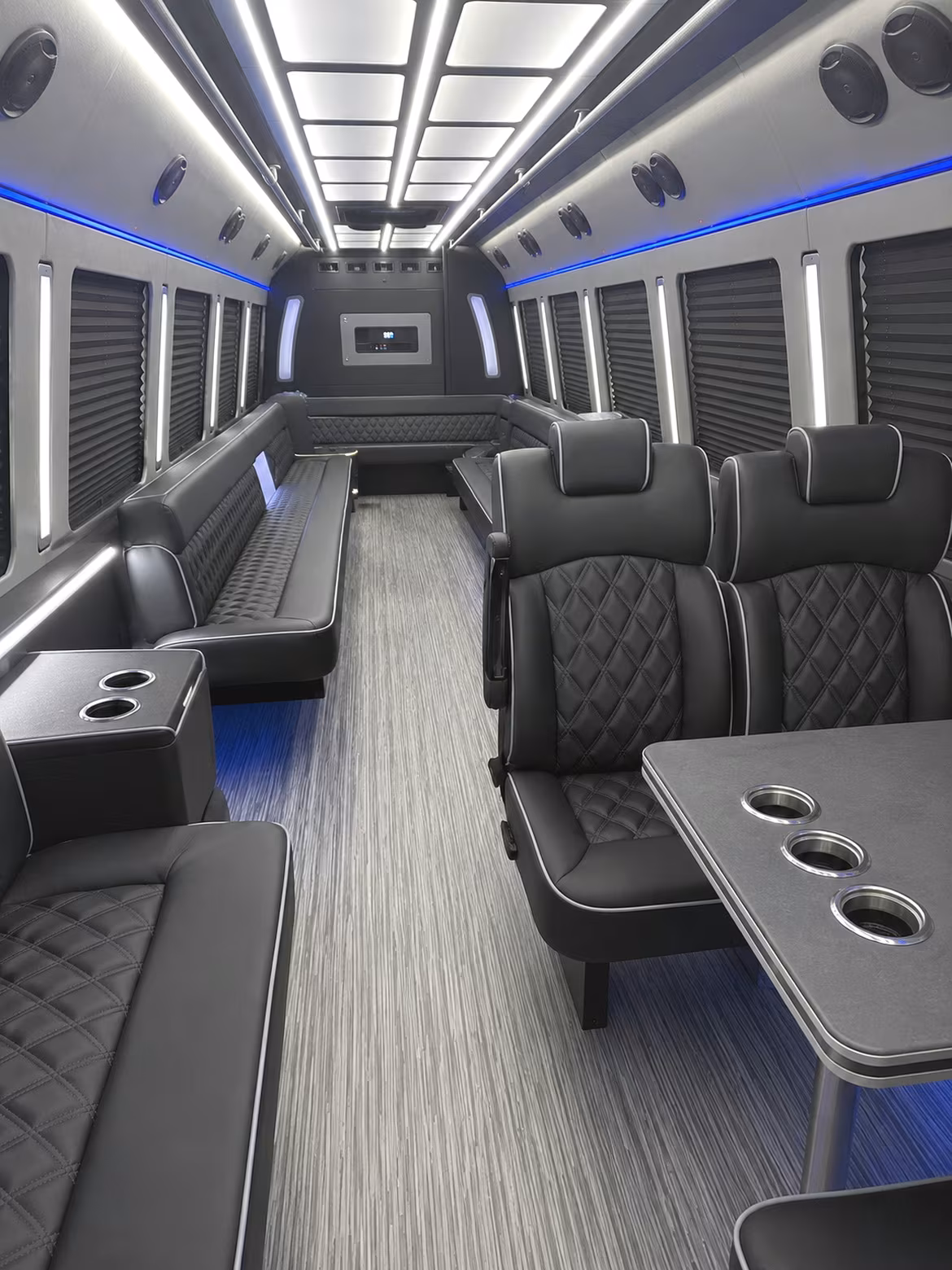 naples 25 passenger party bus inside