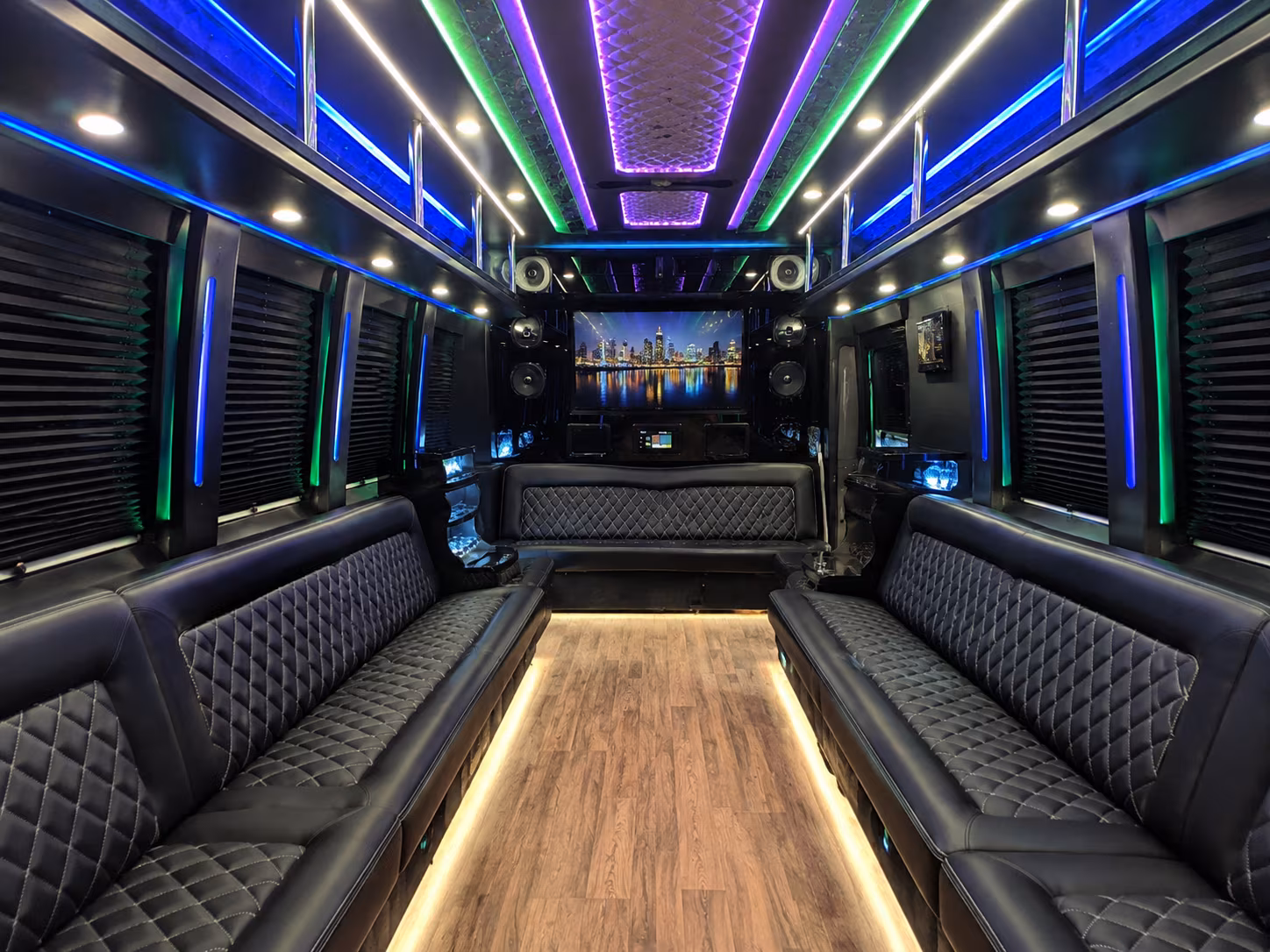 naples 25 passenger party bus interior