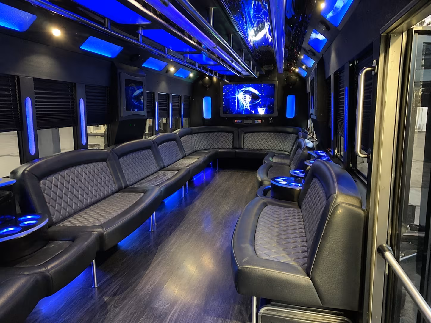 naples 28 passenger party bus interior