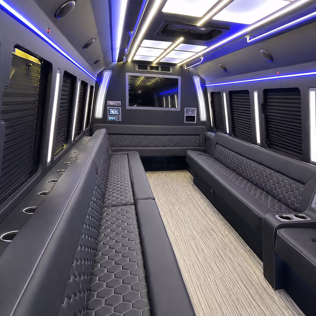 naples 40 passenger party bus inside