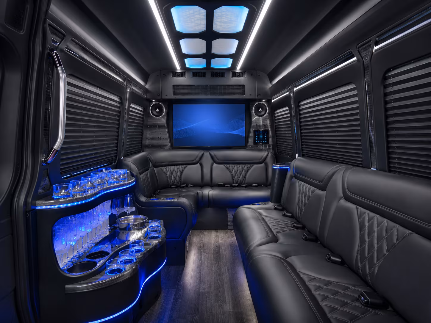 naples 40 passenger party bus interior