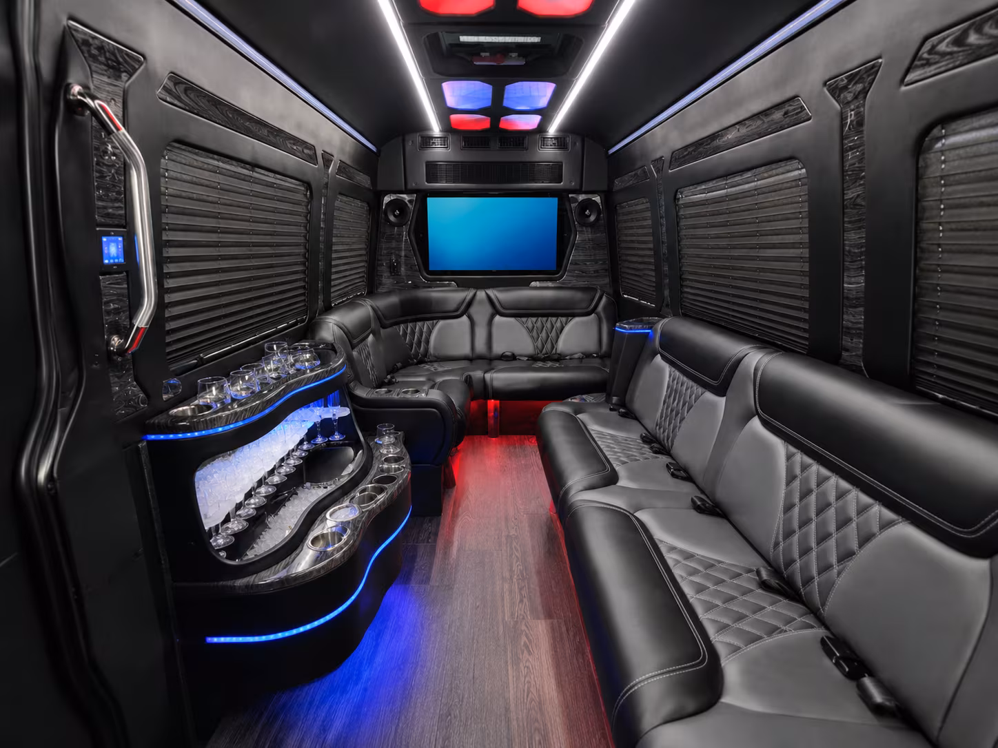 naples 50 passenger party bus interior